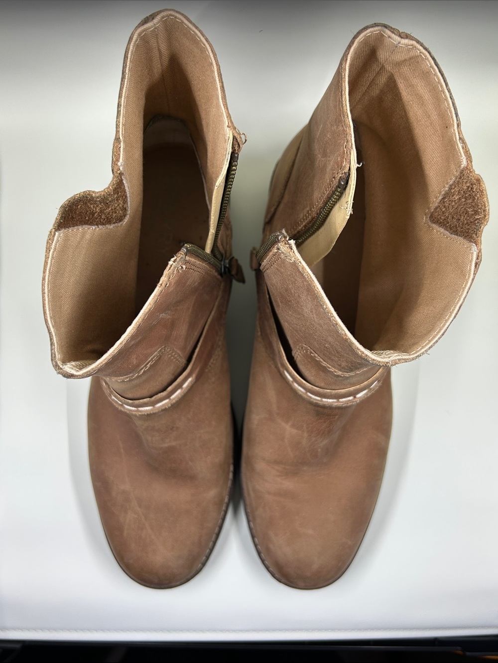 Sperry Tan Leather Ankle Booties